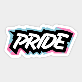 PRIDE (style: transgender pride) Sticker